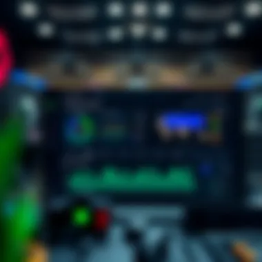 Mining Pool Software Dashboard Dashboard of a mining pool software interface