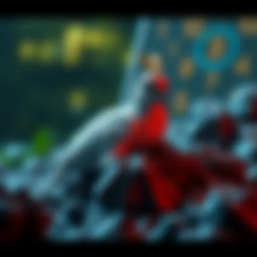 Digital artwork representation of NFTs