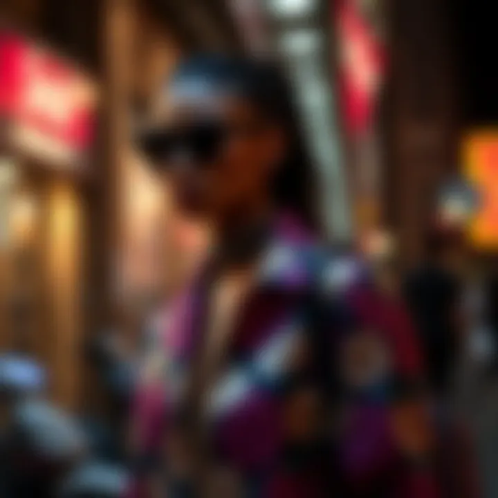 Illustration of blockchain technology in fashion