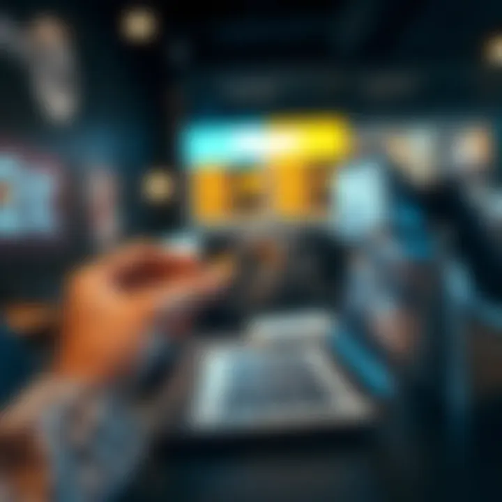 Seamless Digital Experience with Payeer Card User engaging with the Payeer Card in a digital environment