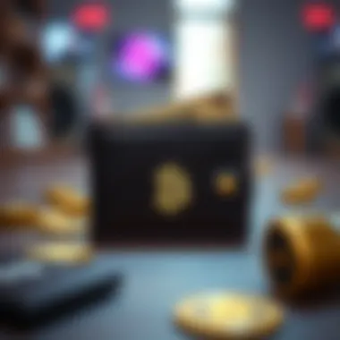 Visual representation of crypto wallet security features including encryption and two-factor authentication