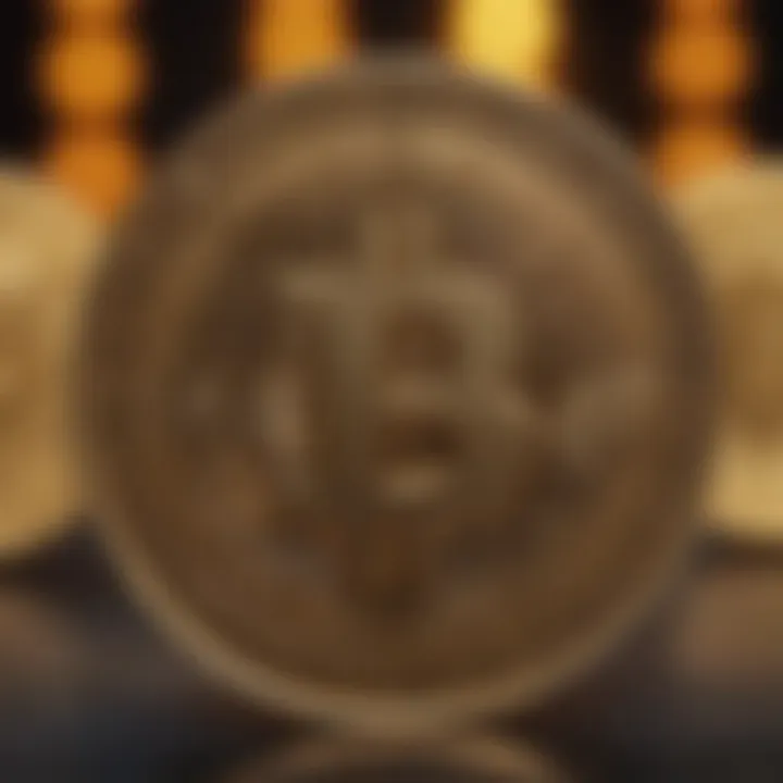 A modern digital currency representation with Indian motifs