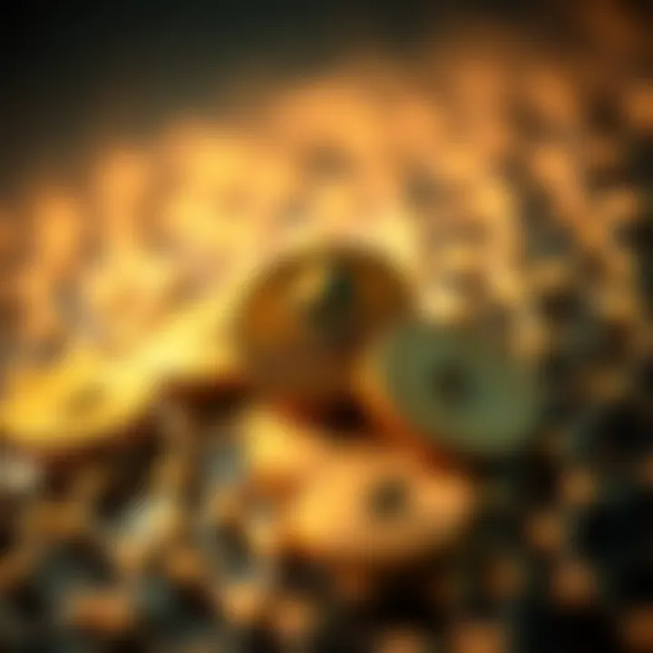 Conceptual illustration of ERC 20 tokens on the Ethereum blockchain