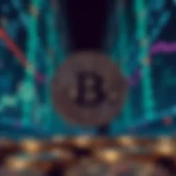 Conceptual illustration of open interest in cryptocurrency markets