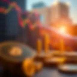 Conceptual representation of stop and limit prices in cryptocurrency trading