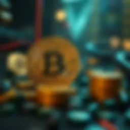 Conceptual representation of cryptocurrency taxation