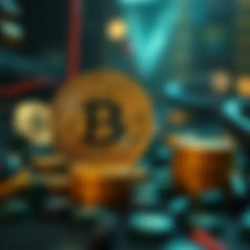 Conceptual representation of cryptocurrency taxation