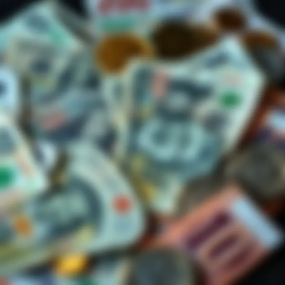 Representation of various fiat currencies